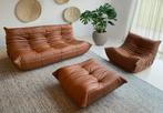 Vintage design sofa - Ligne Roset Togo bruin cognac leder, Ophalen