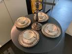 Service à thé en porcelaine KHALA, Ophalen, Kop en/of schotel, Verzilverd, Zo goed als nieuw