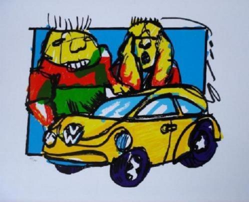 Herman Brood - "VW Beetle", Antiquités & Art, Art | Lithographies & Sérigraphies, Envoi