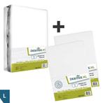 Textielpakket Frans bed - 1 molton met 2 hoeslakens - links