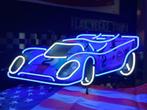 Race car neon licht reclame auto garage showroom mancave, Ophalen, Zo goed als nieuw, Lichtbak of (neon) lamp