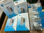 4 dubbele RVS gevelspotjes, Ophalen, Halogeen, Metaal of Aluminium, Nieuw