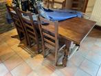 Table en chêne massif+ 6 chaises en chêne, Huis en Inrichting, Ophalen, Gebruikt, Eikenhout