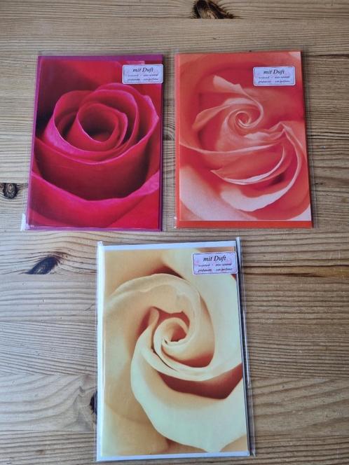 wenskaarten rozen geparfumeerd, Diversen, Wenskaarten, Nieuw, Ophalen of Verzenden