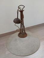 Plafonnier verre et fer forgé, Enlèvement, Comme neuf, Verre