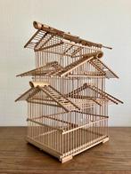 Vogelkooi van bamboe en hout, Ophalen, Hout, Vogelkooi