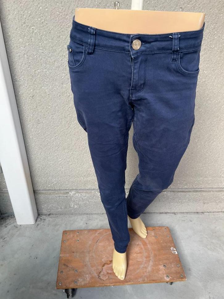 broek r display 38, Kleding | Dames, Broeken en Pantalons, Gedragen, Maat 38/40 (M), Blauw, Lang, Ophalen of Verzenden