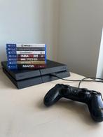 PS4 (500 GB) + Games, Ophalen, Met 1 controller, Original, 500 GB