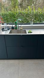 Moderne inox werkblad met ingebouwde spoelbak, Ophalen, Zo goed als nieuw