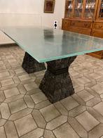Eettafel, Huis en Inrichting, Tafels | Eettafels, Ophalen, Gebruikt, 50 tot 100 cm, Glas