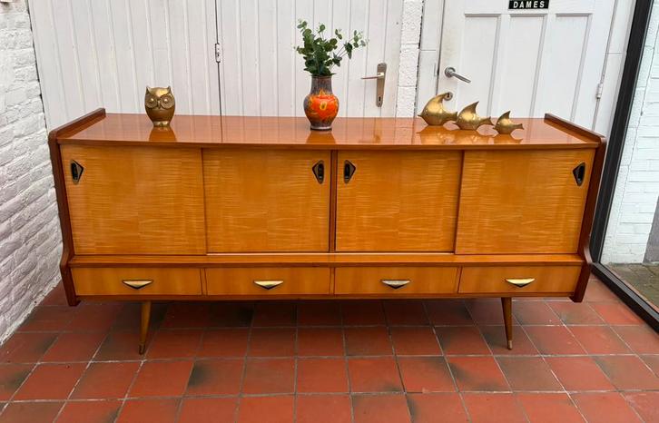 Enfilade/dressoir scandinave vintage, Maison & Meubles, Armoires | Dressoirs, Utilisé, Enlèvement