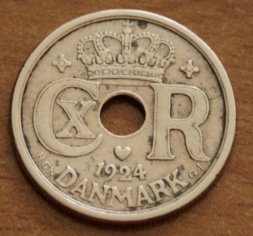 DENEMARKEN 25 ore 1924 CHRISTIAAN X KM#823.1 EXTRA FINE, Postzegels en Munten, Munten | Europa | Niet-Euromunten, Losse munt, Overige landen