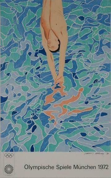 David Hockney - Diver - Olympische Spelen 1972 beschikbaar voor biedingen