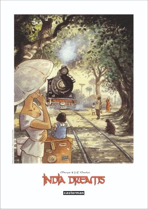 Ex-libris - India Dreams - L'arrivée du train - J.F. Charles, Livres, BD, Enlèvement ou Envoi