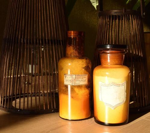 2 oude apothekerflessen, Antiek en Kunst, Antiek | Glaswerk en Kristal, Ophalen of Verzenden