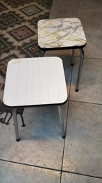 Formica krukjes, Ophalen, Gebruikt, Grijs, Metaal