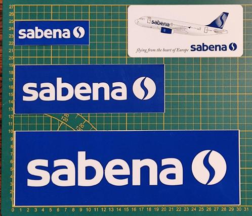 Lot stickers 4x Sabena Luchtvaart, Verzamelen, Stickers, Ophalen of Verzenden