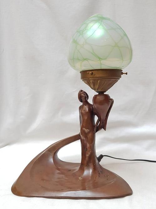Lampe de table Sécession - Elisabethhütte., Antiquités & Art, Antiquités | Éclairage, Enlèvement ou Envoi