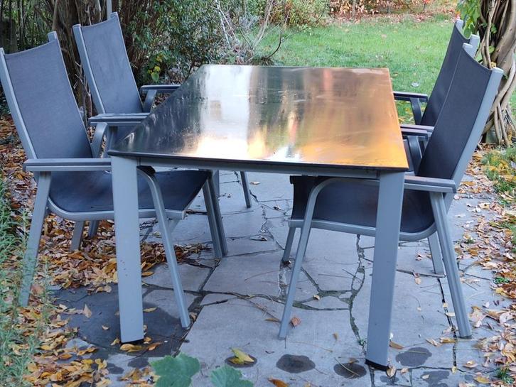 PRACHTIGE KETTLER TUINTAFEL, Tuin en Terras, Tuinsets en Loungesets, Gebruikt, Loungeset, 4 zitplaatsen, Eettafel, Ophalen