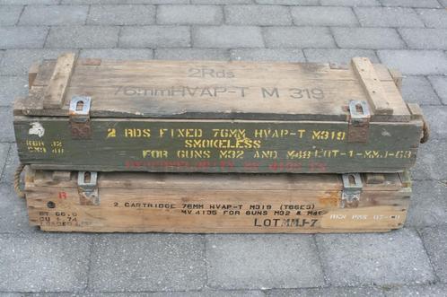 2 munitiekisten van tank + 2 gratis kisten explosieven, Verzamelen, Militaria | Tweede Wereldoorlog, Landmacht, Overige typen