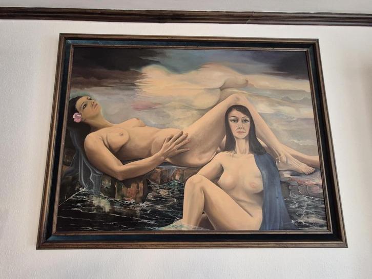 Tableau « Étreinte onirique », Antiek en Kunst, Kunst | Schilderijen | Klassiek, Ophalen