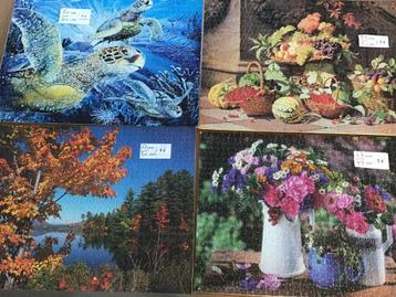 5 mooi gemaakte puzzels op hout vastgeplakt beschikbaar voor biedingen