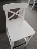 3 witte barkrukken, Maison & Meubles, Chaises, Enlèvement, Utilisé, Blanc