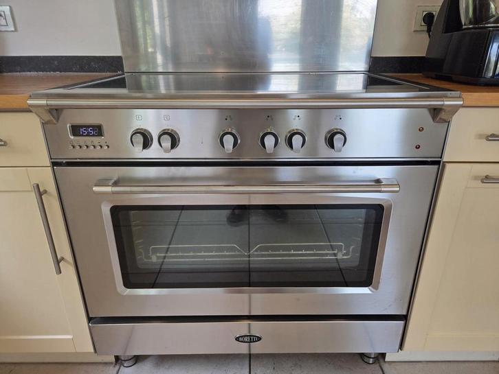 Boretti cfbi901ix 90 cm inductiekookplaat, Elektronische apparatuur, Fornuizen, Gebruikt, Inductie, Ophalen