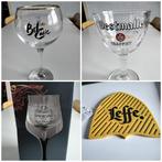 Promotionele bierglazen op standaard en onder schotel/nieuw., Verzamelen, Biermerken, Ophalen of Verzenden, Nieuw
