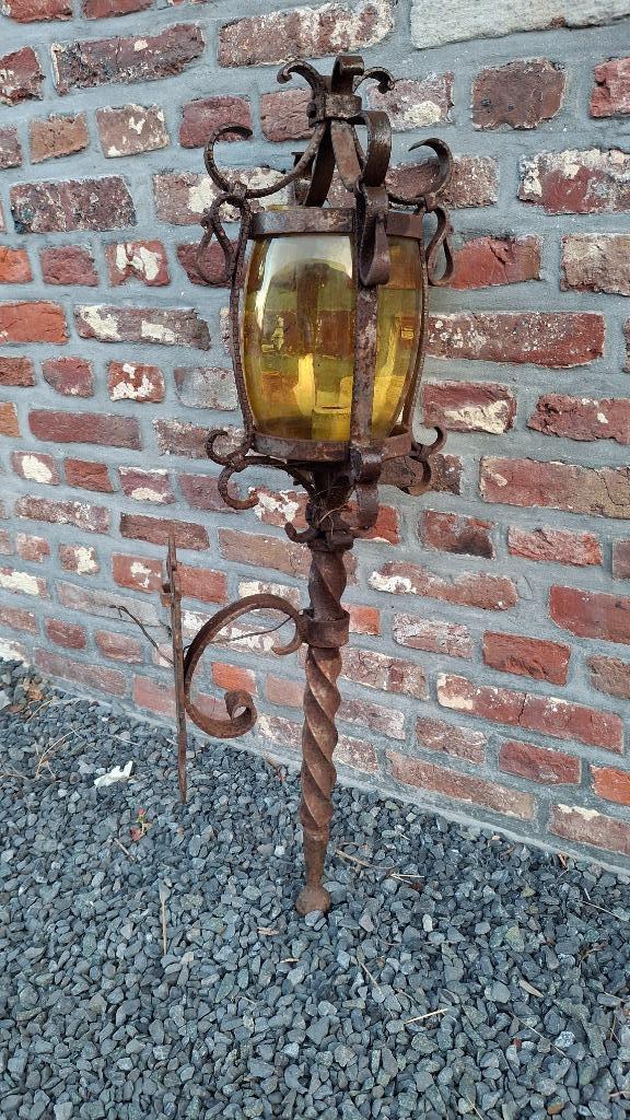 Smeedijzeren koetshuis verlichting, Antiek en Kunst, Antiek | Verlichting, Ophalen