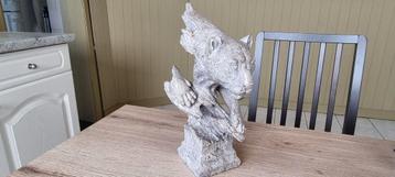 Decoratieve credo panter sculptuur beschikbaar voor biedingen