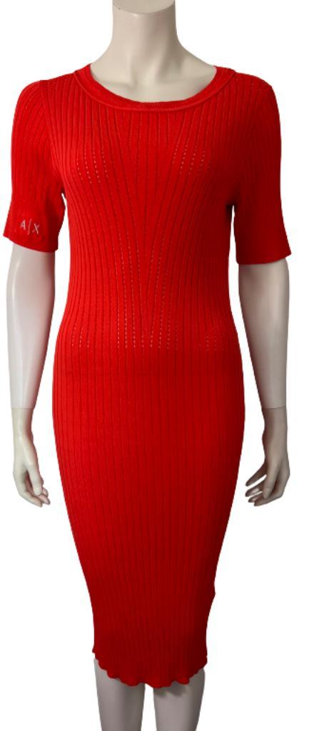 ARMANI EXCHANGE jurk - L - Nieuw, Kleding | Dames, Jurken, Nieuw, Maat 42/44 (L), Rood, Onder de knie, Verzenden