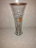 Edel pils email glas brouwerij Milders geel, Ophalen of Verzenden, Gebruikt