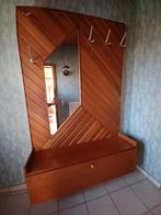 Houten meubel voor in de hal met kapstokken en schoenenkast, Ophalen, Gebruikt