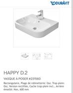 Vasque à poser Duravit Happy D2, Maison & Meubles, Comme neuf