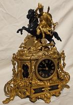 antieke franse pendule met strijder te paard vincentie & cie, Antiek en Kunst, Ophalen