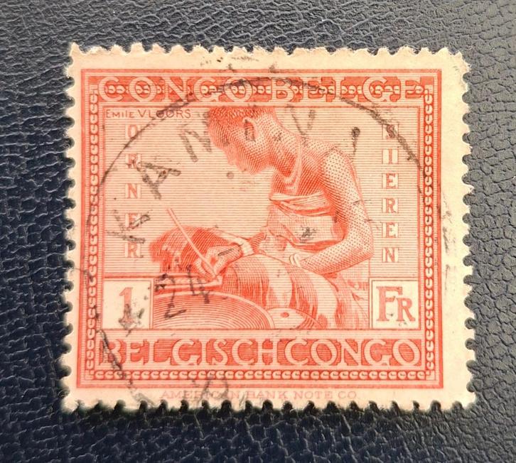 Postzegel Belgisch Congo OBP 128, Postzegels en Munten, Postzegels | Europa | België, Gestempeld, Gestempeld, Ophalen of Verzenden