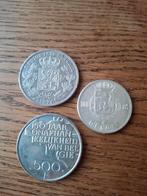 Monnaies argent. 5  fr arg 100fr arg 500 f CuproNi, Timbres & Monnaies, Monnaies | Pays-Bas, Enlèvement, Argent