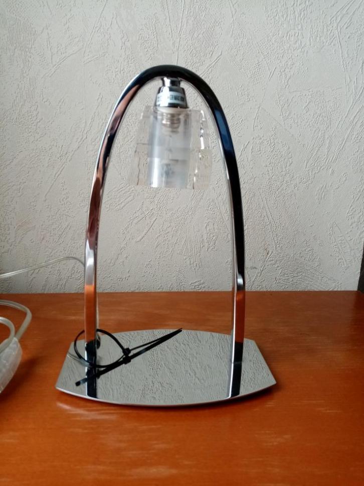 Mantra Alfa 2008 decolamp van verchroomd metaal en Crystal 2, Antiek en Kunst, Antiek | Verlichting, Ophalen of Verzenden