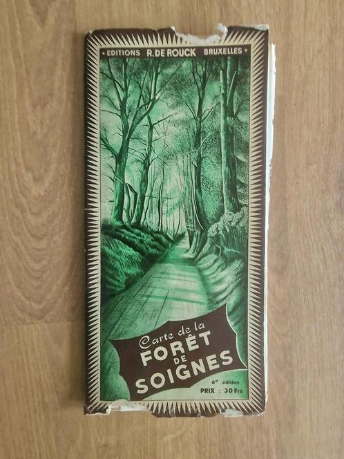 Plan vintage Forêt de Soignes (anni 50), Boeken, Atlassen en Landkaarten, Gelezen, Landkaart, België, 1800 tot 2000, Ophalen of Verzenden