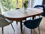 Dining Table with Extension Panel in Solid Oak, Huis en Inrichting, Tafels | Eettafels, Ophalen
