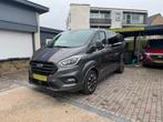 FORD TRANSIT CUSTOM * SPORT * L2 * 185PK * AUT *2 SCHUIFDEUR, Auto's, 4 cilinders, Leder en Stof, Bedrijf, 6 deurs