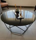 Table en verre noir, Maison & Meubles, Rond, 50 à 100 cm, Comme neuf, Enlèvement