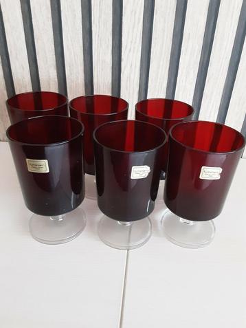 Wijngelazen rood 6 stuks ! LUMINARC beschikbaar voor biedingen