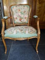 Louis XV stoel - Gobelin/geborduurde zitting, rugleuning en, Ophalen