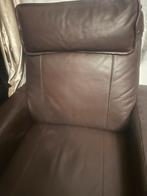 Bruine halfleren fauteuil, Ophalen, Leer