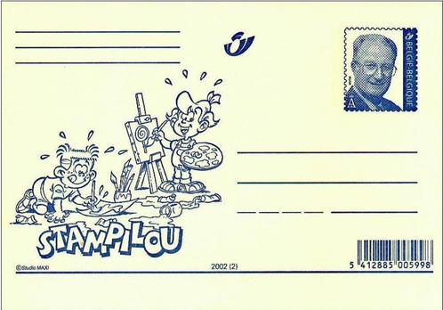 Année 2002 : carte postale - Stam Pilou, Timbres & Monnaies, Timbres | Europe | Belgique, Enlèvement ou Envoi