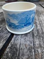 Oud potje kl. Blauw merk Boch 8x6cm groot, Ophalen