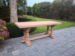 Volledig massief eiken kloostertafel. Geluchtgomd., Huis en Inrichting, Tafels | Eettafels, Ophalen of Verzenden, Zo goed als nieuw