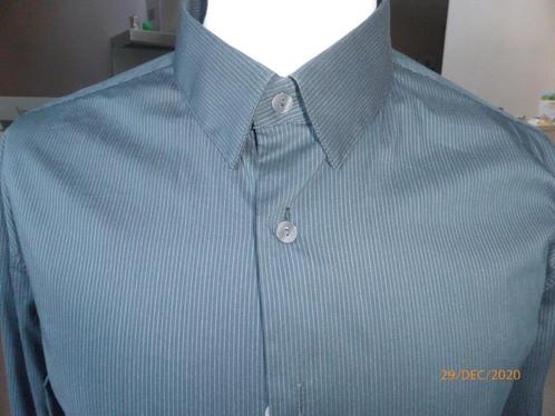 overhemd "sisley" grijs- maat 42 of XL, Kleding | Heren, Overhemden, Gedragen, Halswijdte 41/42 (L), Grijs, Ophalen of Verzenden